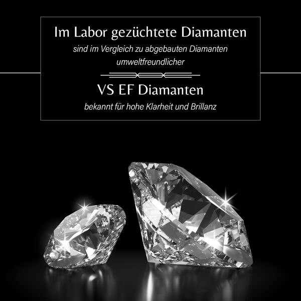 LUXURIANT SGL zertifizierter VS-EF Labor Diamant Half Eternity Ring in 585 Wei&szlig;gold - 1 ct. image number 8