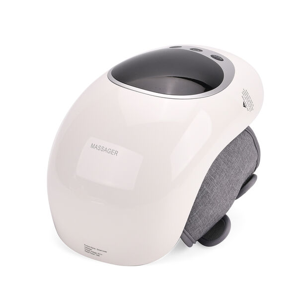 Knie-Massageger&auml;t mit Vibrationsfunktion und Hei&szlig;kompresse, ergonomisches Design, 24,5&times;14,5&times;14 cm, Wei&szlig; image number 2