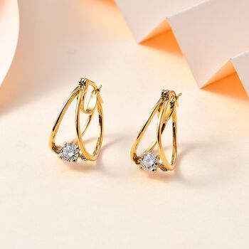 Moissanit Ohrringe, ca. 0,63 ct.