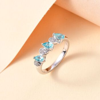 AA Lagunen Apatit und Zirkon Ring - 0,77 ct.