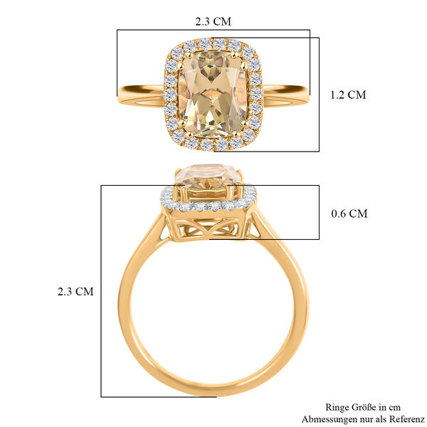 ILIANA AAA Turkizit und SI GH Diamant-Ring in 750 Gelbgold - 2,65 ct. image number 5