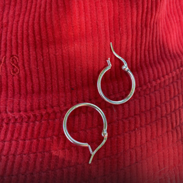 Schlichte Creolen, 925 Silber ca. 2,10g image number 6