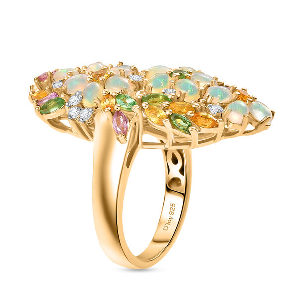D’Joy AA äthiopischer Welo Opal, Tsavorite Granat, Zirkon, rosa und gelber Saphir Ring - 4,36 ct. image number 5