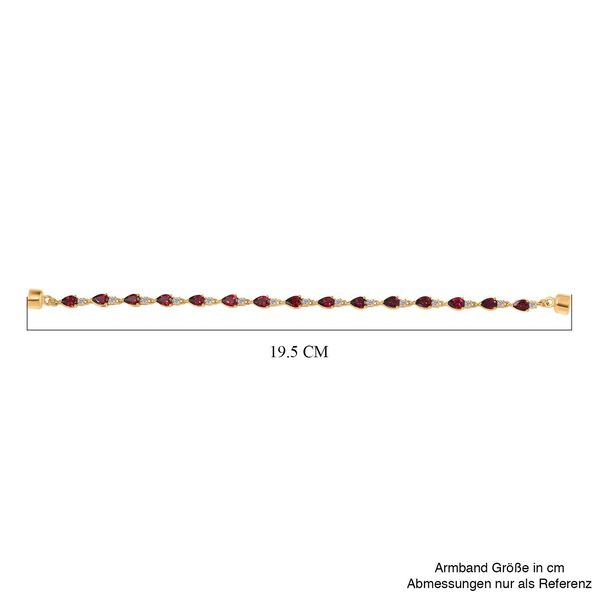 D'Joy Rhodolith Granat und Zirkon 19cm Armband - 9,39 ct. image number 4