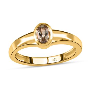 AAA Turkizit-Ring, 925 Silber Gelbgold Vermeil (Gr&ouml;&szlig;e 20.00) ca. 0.48 ct