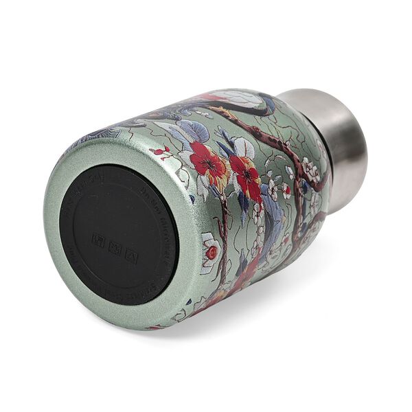 Doppelwandige Edelstahl-Trinkflasche, 260ml, Pfauenmotiv image number 3