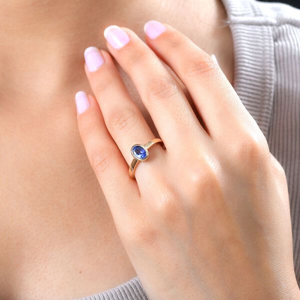 AA Tansanit Ring - 0,90 ct. image number 9