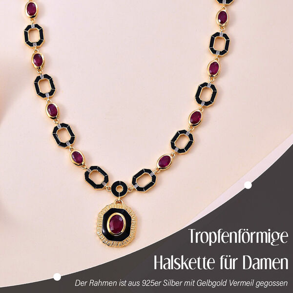 Afrikanische Rubin-Halskette, 45 cm - 12,61 ct. image number 2