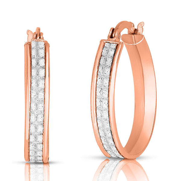 Creolen, 925 Silber ros&eacute;vergoldet