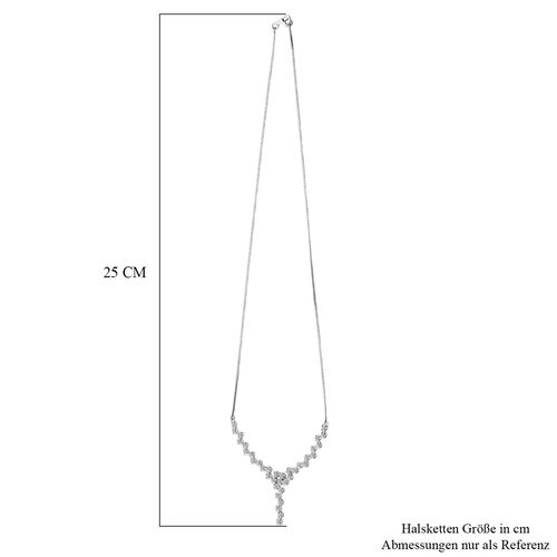 Lab Grown Diamant SI Halskette ca. 45 cm 925 Silber rhodiniert ca. 1,48 ct. image number 5