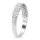 Diamant Half-Eternity-Bandring in Silber image number 3