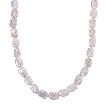 D'Joy wei&szlig;e Keshi Perle 50cm Halskette