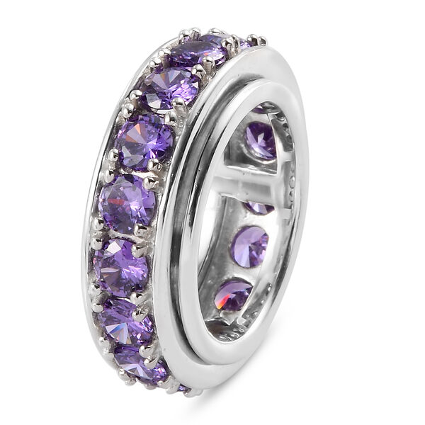 Amethyst kubischer Zirkonia-Spinning-Ring image number 5