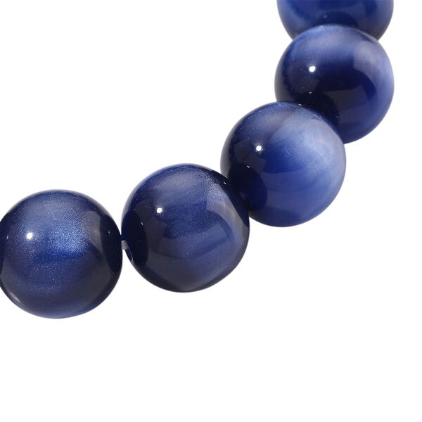 Simuliertes flexibles blaues Katzenauge Armband - 180 ct. image number 3