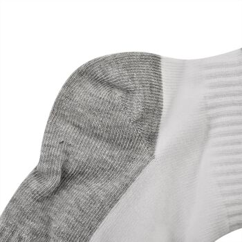 2er-Set Kupferfaser-Kompressions-Strumpfe, Antibakteriell und Anti-Geruch, L/XL (41-45), Wei&szlig; und grau