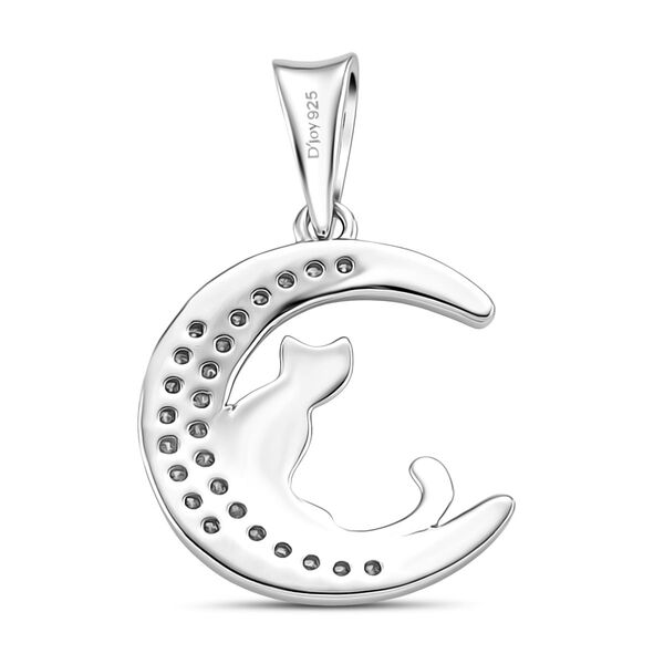 Moissanit Anhänger 925 Silber rhodiniert ca. 0,18 ct. image number 5