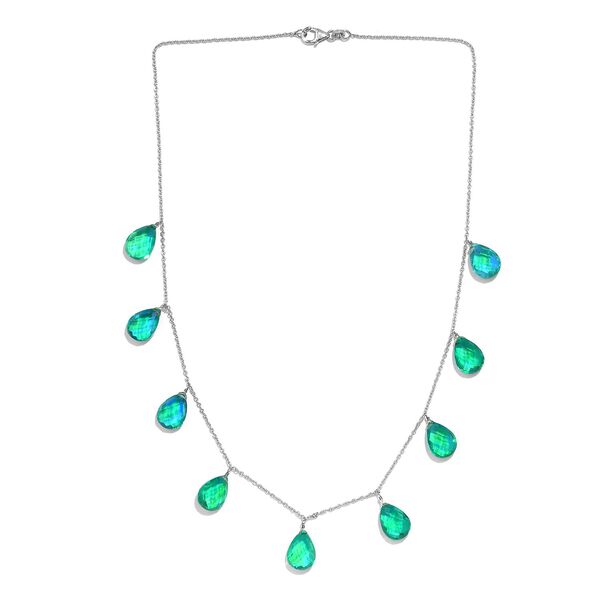 Pfau Triplett Quarz Halskette, 50 cm - 44 ct. image number 7