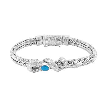 Sleeping Beauty T&uuml;rkis Armband ca. 19 cm 925 Silber ca. 0,68 ct.