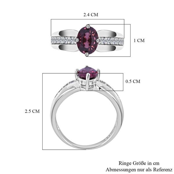 AAA Natürlicher Rosa Zirkon, Weißer Zirkon Ring, 925 Silber rhodiniert, (Größe 20.00) ca. 2.84 ct image number 4