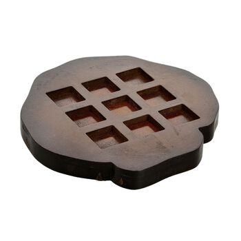 Tic Tac Toe mit Rosenquarz-Edelstein