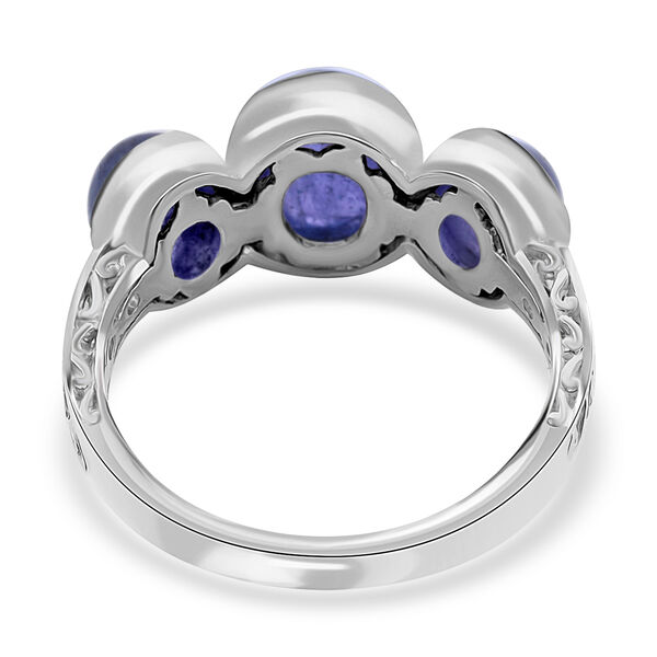 Royal Bali Kollektion - Tansanit 3 Stein Ring 925 Silber image number 4