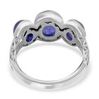 Royal Bali Kollektion - Tansanit 3 Stein Ring 925 Silber image number 3