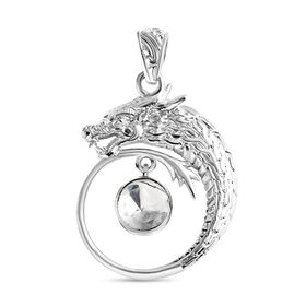 Royal Bali - Moissanit Drachen Anhänger 925 Silber ca. 0.83 ct