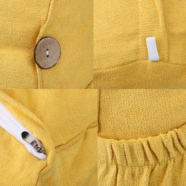 Ergonomisches Kissen aus Samt, Senfgelb image number 6