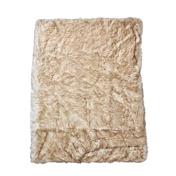 Kunstfell Teppich, Weiss meliert