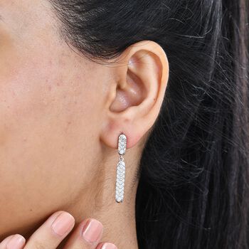 Moissanit Ohrringe 925 Silber rhodiniert ca. 1,32 ct.