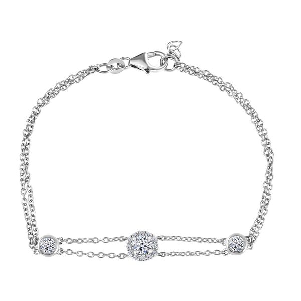 LUXURIANT DIAMOND - Lab Grown Diamant SI-GH SGL zertifiziert Armband ca. 19 cm 925 Silber rhodiniert ca. 1,00 ct.
