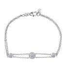 Lab Grown Diamant SI Armband ca. 19 cm 925 Silber rhodiniert ca. 1,00 ct.