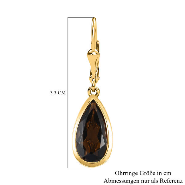 Rauchquarz Ohrringe, 925 Silber vergoldet ca. 5,78 ct image number 5