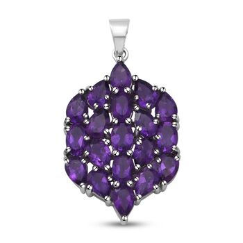 Afrikanischer Amethyst-Anh&auml;nger, 925 Silber platiniert ca. 7.06 ct