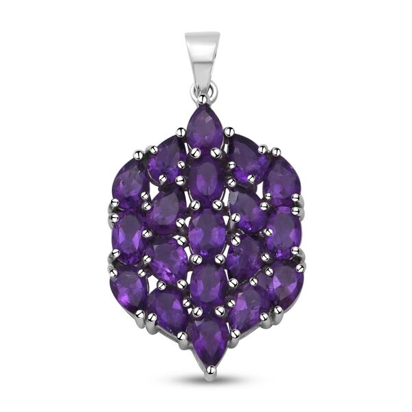 Afrikanischer Amethyst-Anh&auml;nger, 925 Silber platiniert ca. 7.06 ct