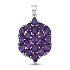 Afrikanischer Amethyst-Anhänger, 925 Silber platiniert ca. 7.06 ct