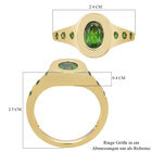 Natürlicher Chromdiopsid Ring 925 Silber vergoldet  ca. 0,90 ct image number 6