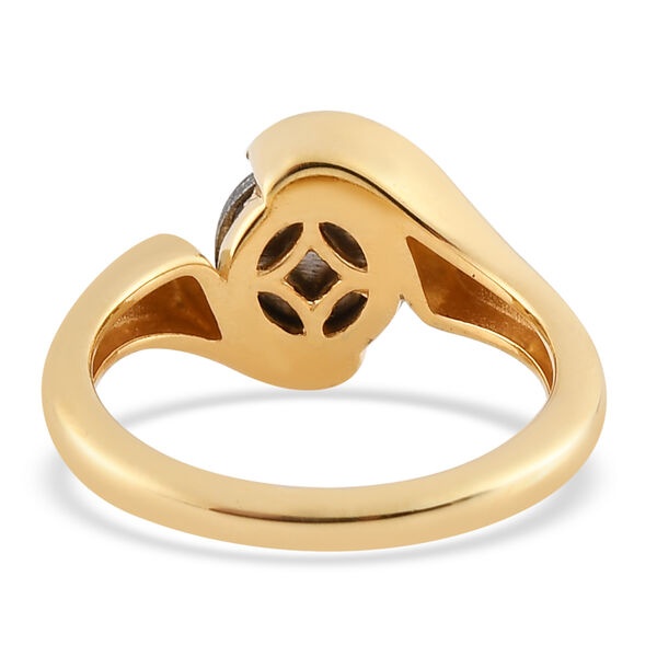 Meteorit Ring 925 Silber vergoldet  ca. 3,14 ct image number 6