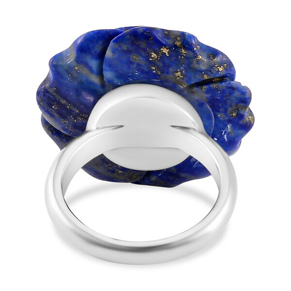 2er Set - Handgeschnitzter Lapislazuli Anh&auml;nger mit Kette und Ring (Gr&ouml;&szlig;e 17.00), 30.00 ct image number 5