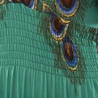 TAMSY - Maxi Kleid mit gesmokter Taille und Flatterärmel, One Size, grün image number 5