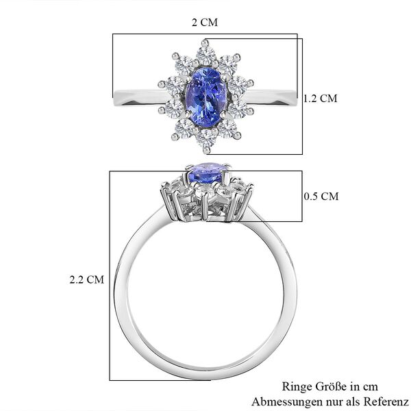 AA Tansanit und Zirkon Ring - 0,97 ct. image number 7