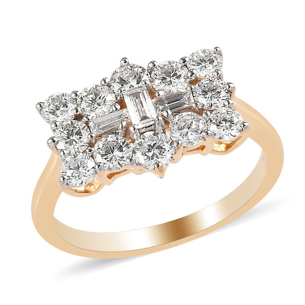 Wei&szlig;er Diamant I Ring 750 Gold  ca. 1.01 ct image number 4