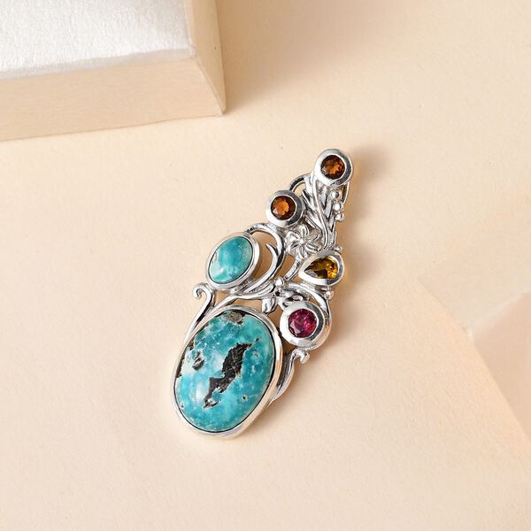 Sierra Nevada Türkis und Mehrfach-Turmalin-Anhänger - 7,09 ct. image number 3