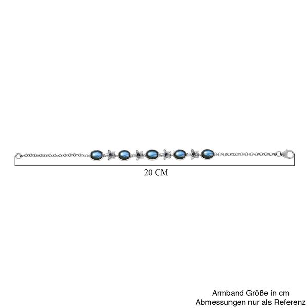 D'Joy AAA Labradorit, Iolit Armband ca. 19 cm 925 Silber rhodiniert ca. 7,15 ct. image number 5