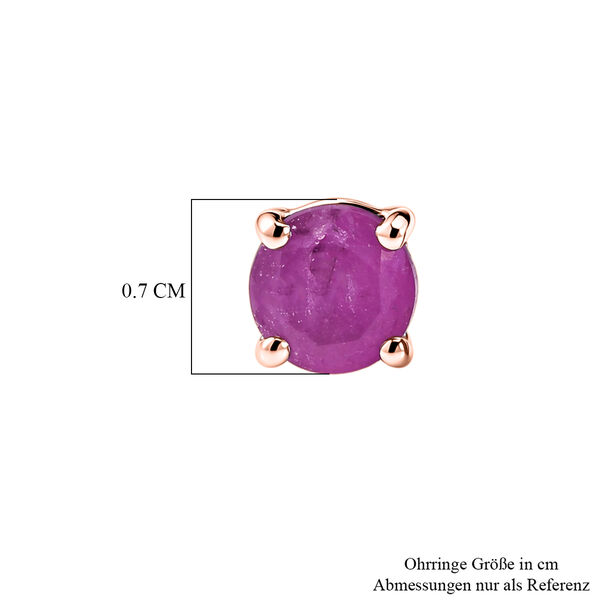 D'Joy Ilakaka Rosa Saphir (Fissure gef&uuml;llt) Ohrringe 925 Silber 750 Ros&eacute;vergoldet ca. 2.49 ct image number 4