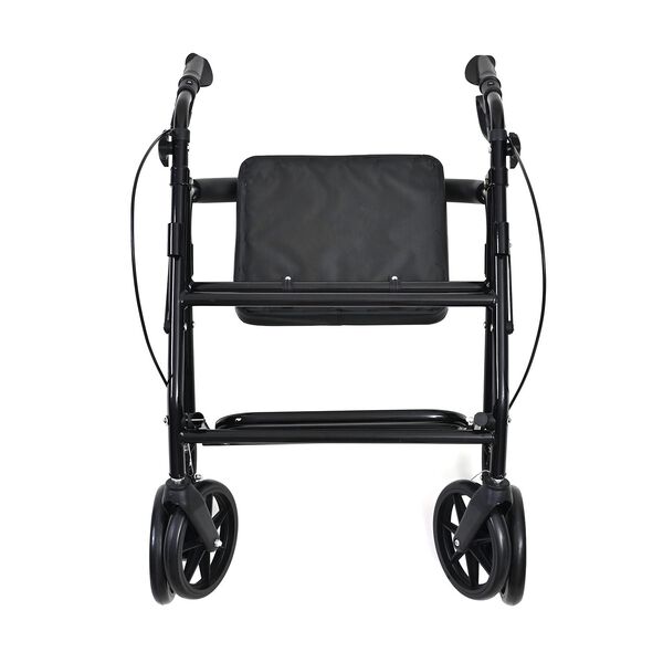 Rollator mit Sitzfunktion, stabile Gehhilfe, 57x79x83-93cm, Schwarz image number 5