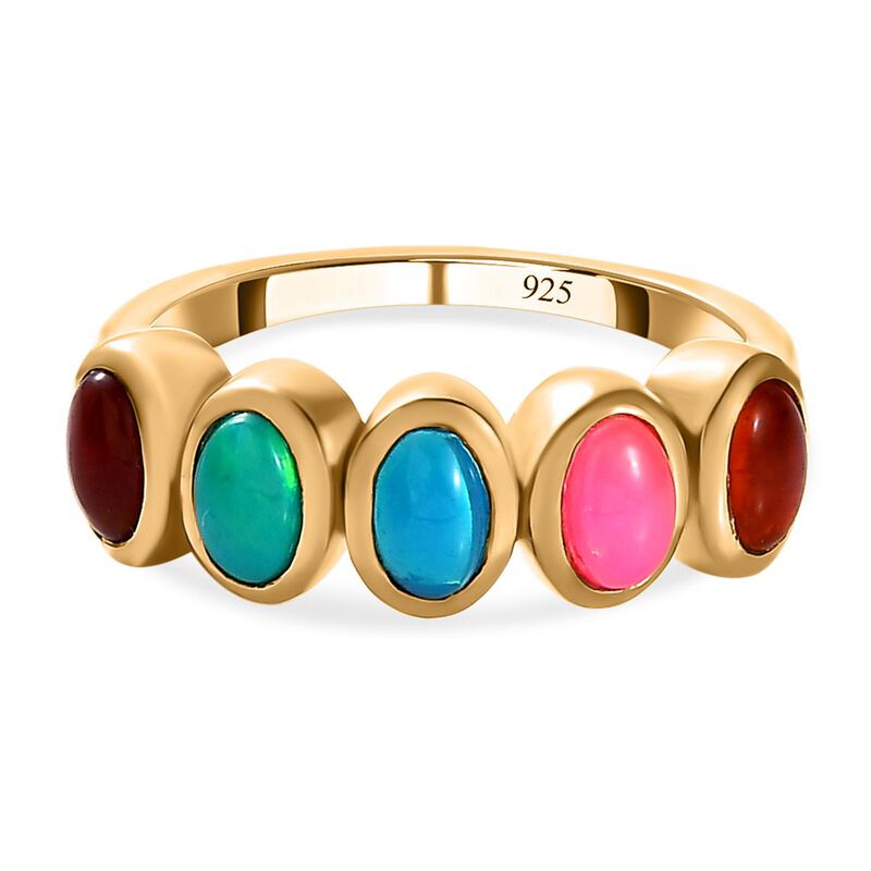 AA mehrfarbiger äthiopischer Opal-Ring - 0,76 ct. image number 0