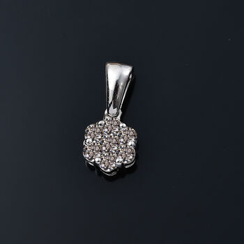 LUXURIANT SI Labor Diamant Anh&auml;nger, 925 Silber platiniert - 0,51 ct.