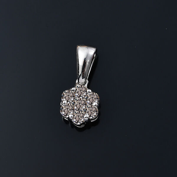 LUXURIANT SI Labor Diamant Anh&auml;nger, 925 Silber platiniert - 0,51 ct. image number 2