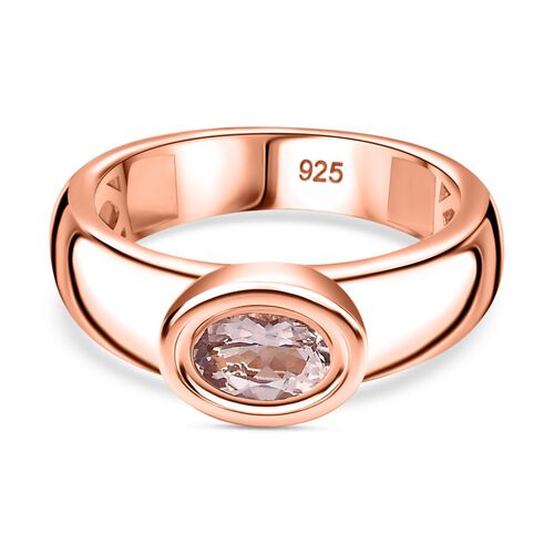 AA Morganit Ring 925 Silber 750 Roségold Vermeil (Größe 17.00) ca. 0,53 ct image number 0